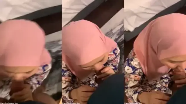 Hijab Pink Meki Sempit Kesakitan